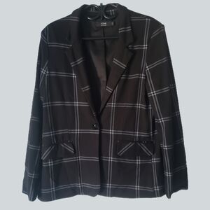 women's Icone by Simons Paris Plaid Blazer - Size L